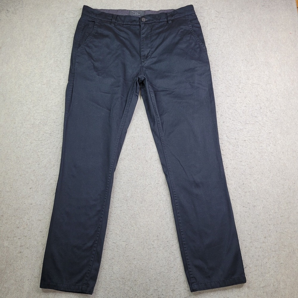 Matchstick‎ Chino Pants Mens 2XL 36x30 Black Straight Business Casual